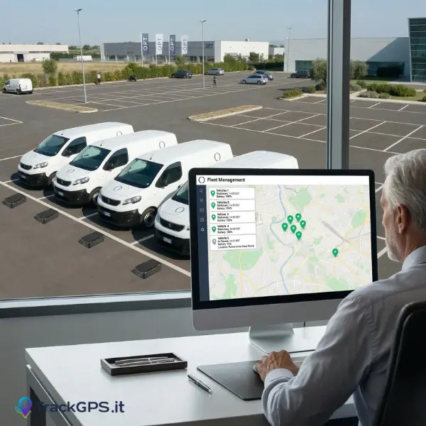 Sistema GPS per flotte aziendali senza canone mensile — gestione veicoli aziendali — TrackGPS.it