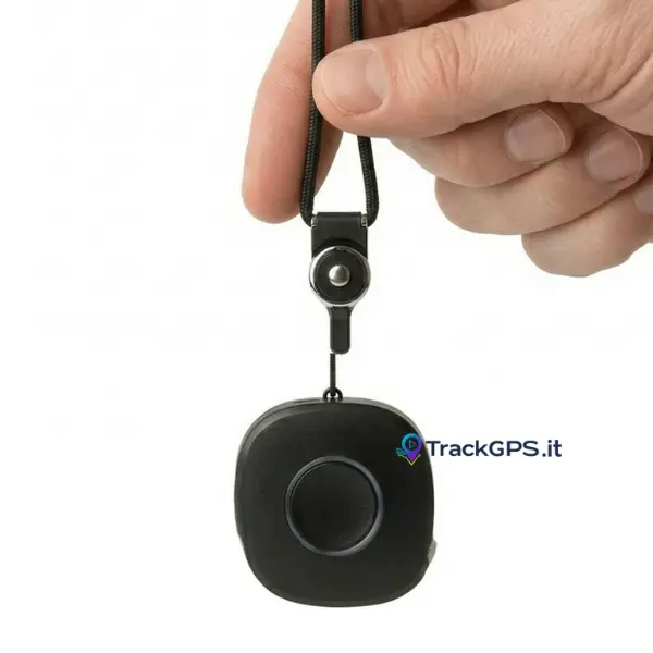 Mini GPS per sicurezza professionale con tasto SOS, audio bidirezionale e protezione personale — TrackGPS.it Polinet Roma