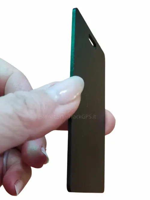 Tracker Bluetooth Ultra-Slim Loss Prevention PLM-TrackCARD-01 — recupero asset dopo sottrazione TrackGPS.it Polinet Roma
